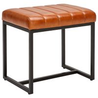 Livetastic TABURET, kov, kůže, 50/48/38 cm