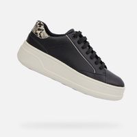 Black Women's Geox Spherica ECUB-2 Sneakers - Women's