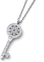 Oliver Weber Originální náhrdelník Klíč s čirými zirkony Swarovski Unlock 12159