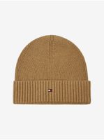 Tommy Hilfiger Cap - ESSENTIAL FLAG BEANIE brown