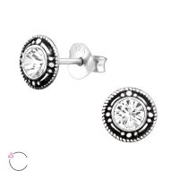 Olivie Strieborné náušnice so Swarovski kryštálmi 1473
