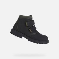 Černé chlapecké kotníkové boty Geox Shaylax Boy WPF