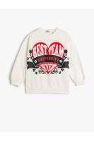 Koton Sweatshirt with Rayons Printed Crewneck Long Sleeved