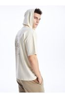 LC Waikiki Men's Hooded Short Sleeve Printed T-Shirt