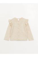 LC Waikiki Crew Neck Long Sleeve Basic Baby Girl Knitwear Cardigan