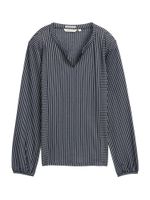 TOM TAILOR Bluza  noćno plava / bijela