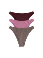 The Set Bikini donji dio  taupe siva / roza / boja vina