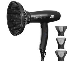 Profesionálny fén na vlasy s difuzérom Parlux Elysium Black - 2300 W, lesklý čierny + darček zadarmo