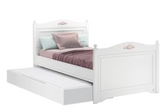 Posteľ 120x200cm s prístelkou ballerina - biela