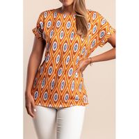 T-Shirt Mit Print In Übergröße, Orange