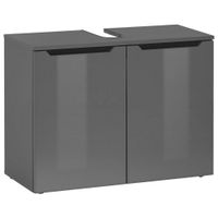 home24 SKRINKA POD UMÝVADLO, čierna, antracitová s vysokým leskom, antracitová,