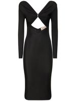 Cutout Viscose Jersey Midi Dress