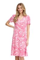 Dámské šaty¨FRANSA  růžovo-bílé-XS