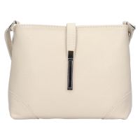 Női bőr crossbody kézitáska Italia Marlen - krémes