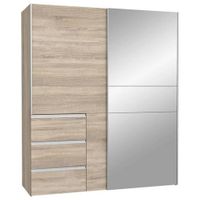 Carryhome SKRIŇA S POS. DVER. – HOR.VED, dub sonoma, 170/200/61 cm