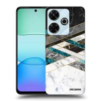 Silikónový prehľadný obal pre Xiaomi Redmi 13 4G - Black & White geometry