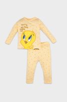 DEFACTO Baby Girl Looney Tunes Long Sleeve Cotton 2-Piece Pajama Set D8287A5NS