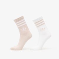 Κάλτσες adidas 3-Stripes Glitter Crew Socks 2 Pairs Blush Pink/ White S