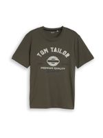 TOM TAILOR Majica  morsko plava / maslinasta / prljavo bijela