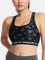 Women's bra Under Armour Crossback Mid Print-BLK - Women's