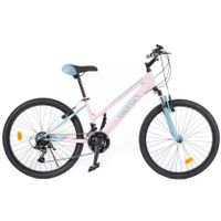 Odlehčené juniorské kolo Olpran Formica 24" - model 2026 • 135-155 cm • 13,9 kg 15" (135-155 cm) růžová/šedá