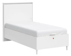 Posteľ 100x200cm s úložným priestorom a usb vendella - biela