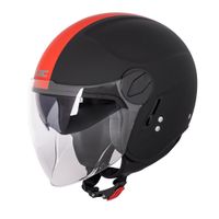 Přilba na skútr W-TEC Vernante  XXL (63)  Black Matt-Corsa Red