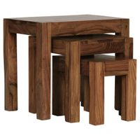 MID.YOU SADA ZASÚVACÍCH STOLÍKOV, indický palisander, farba indického palisandra