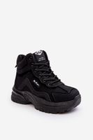 Női steppelt fűzős trapper csizma Lee Cooper