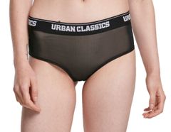 majtki damskie URBAN CLASSICS - Tech Mesh Logo - black XXL
