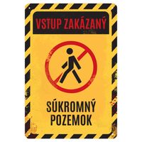 Plechová ceduľa - Súkromný pozemok Postershop