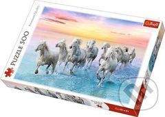 Galop bielych koní - puzzle z kategorie Zvířata