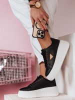 Sneakersy damskie na platformie SNIKPIK czarne Dstreet