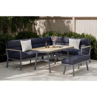 Ambia Garden JEDÁLENSKÁ TERASOVÁ SÚPRAVA 4-dielne, kov, plast, textil