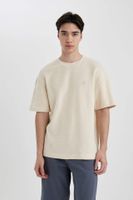 DEFACTO Comfort Fit Crew Neck Printed Knitwear T-Shirt