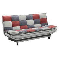 MID.YOU ROZKLADACIA POHOVKA, textil, kompozitné drevo, bahenná hnedá, bobuľová, tmavosivá