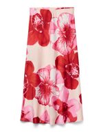 VERO MODA Suknja 'VMREBA HIBISCA'  roza / pastelno roza / tamno crvena / bijela
