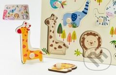 Vkládačka/Puzzle deskové obrysové ZOO dřevo - puzzle z kategorie Maxi dílky