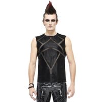 MAJICA BEZ RUKAVA muško - Patchwork - DEVIL FASHION - TT161 XL