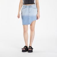 Daily Paper Zella Monogram Denim Skirt Mid Blue L