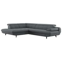 Welnova ROHOVÁ SEDAČKA, textil, antracitová