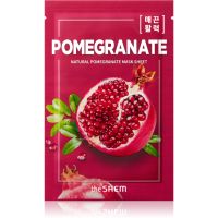 The Saem Natural Mask Sheet Pomegranate maska iz platna za intenzivno gladitev in posvetlitev kože 21 ml