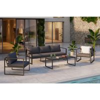 Ambia Garden TROJMIESTNA POHOVKA, kov, textil, antracitová