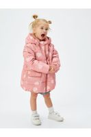 Koton Baby Girl Pink Patterned Coat