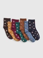 Set of seven pairs of dyed children's patterned socks GAP