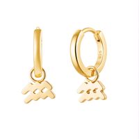 Olivie Strieborné náušnice VODNÁR GOLD 9597