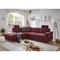 Sit & More ROHOVÁ SEDACIA SÚPRAVA, textil, tmavočervená