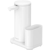 Simplehuman 414ml + držák na houbičku - bílá ocel - Bezdotykový dávkovač mýdla