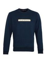 Emporio Armani Sweater majica  mornarsko plava / žuta / bijela
