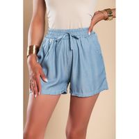 Jeansimitat-Shorts, Hellblau